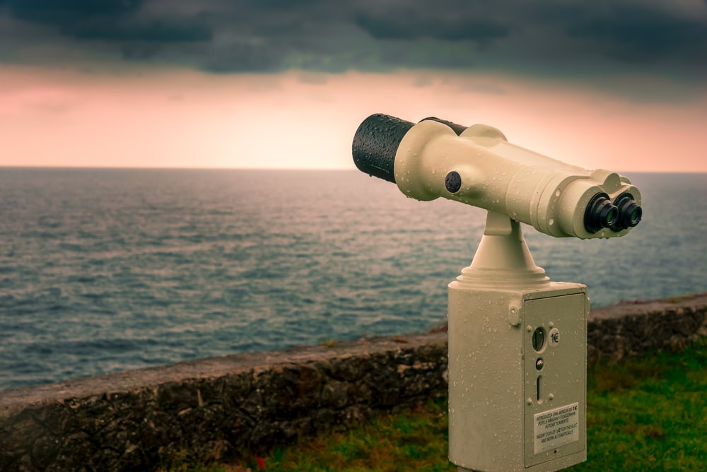 Binoculars, watching the skyline III