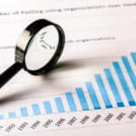 magnifying glass on paper
